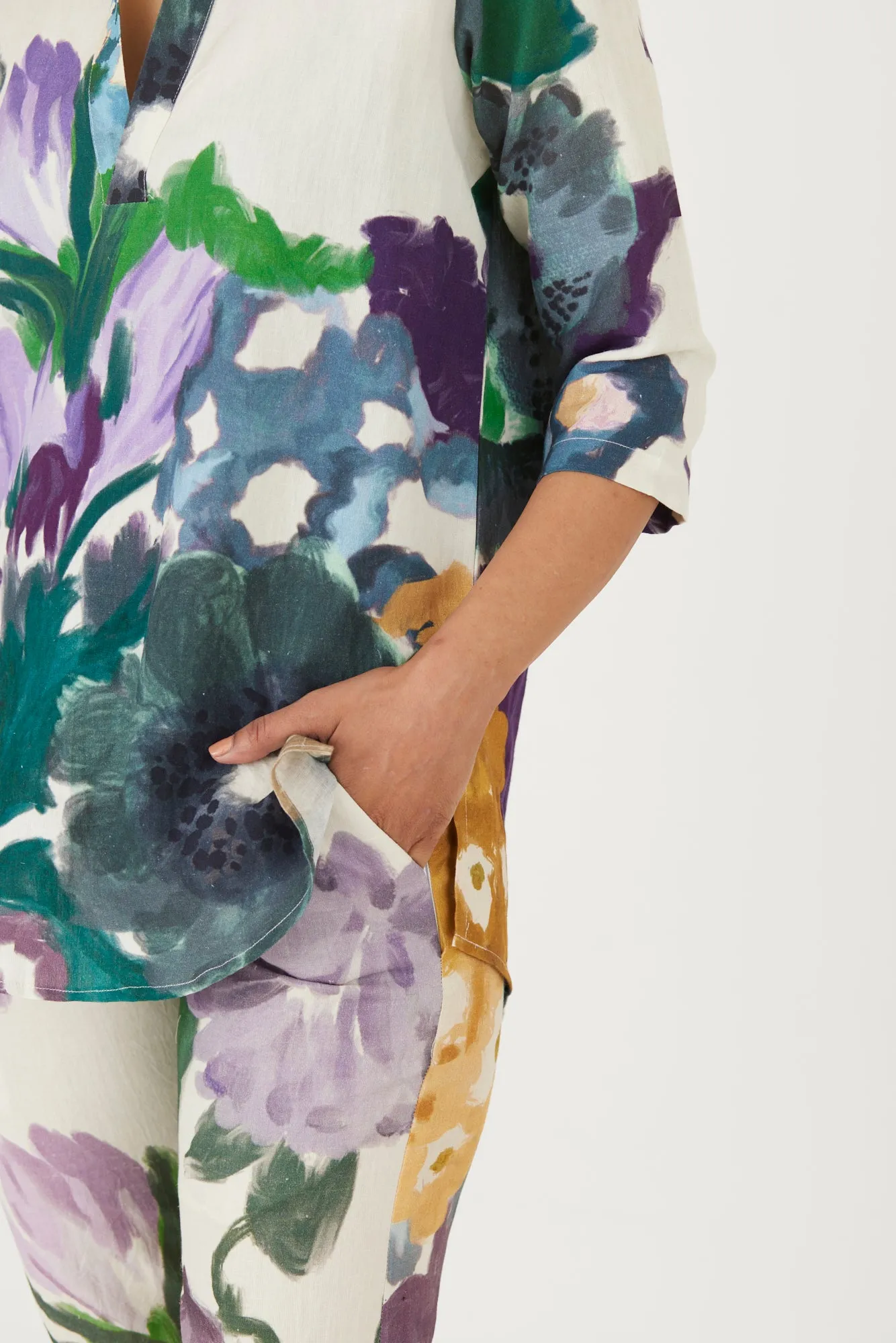 New Season Fall 24/Summer 25-Coord Set-Linen-Thalasa Black-YAMLS55-Fashion Edit Yam