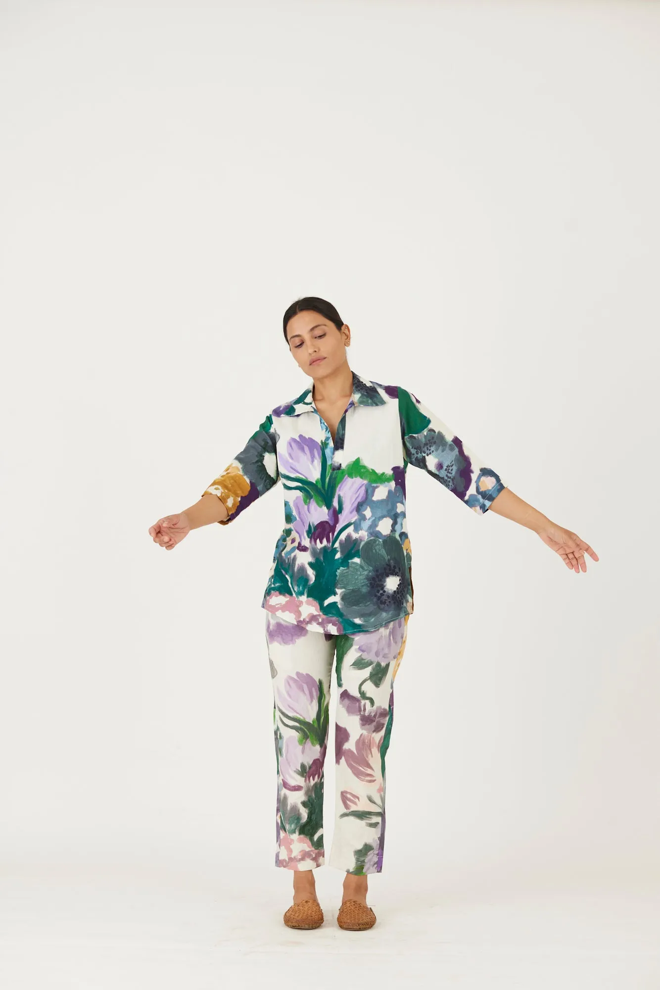 New Season Fall 24/Summer 25-Coord Set-Linen-Thalasa Black-YAMLS55-Fashion Edit Yam
