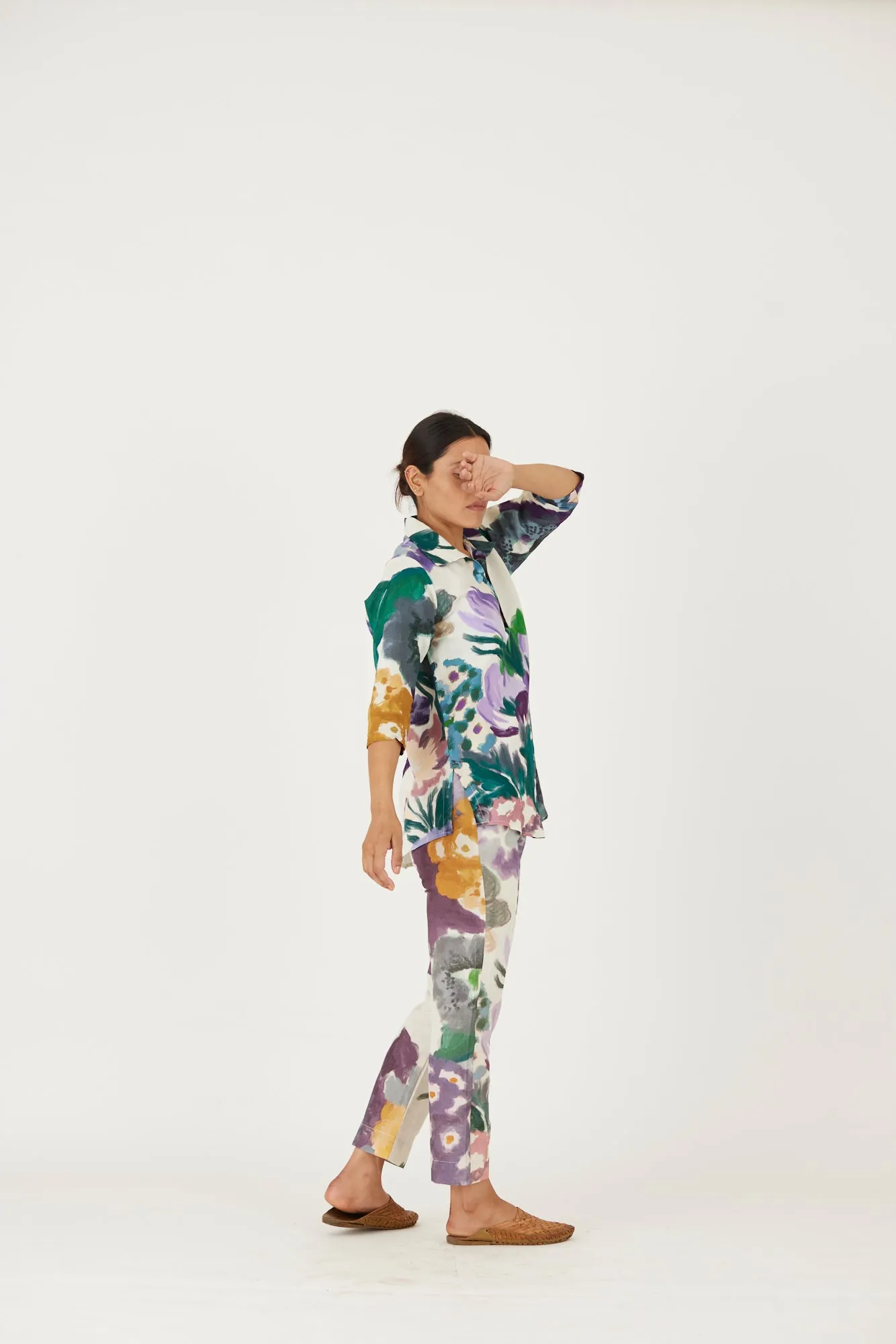 New Season Fall 24/Summer 25-Coord Set-Linen-Thalasa Black-YAMLS55-Fashion Edit Yam