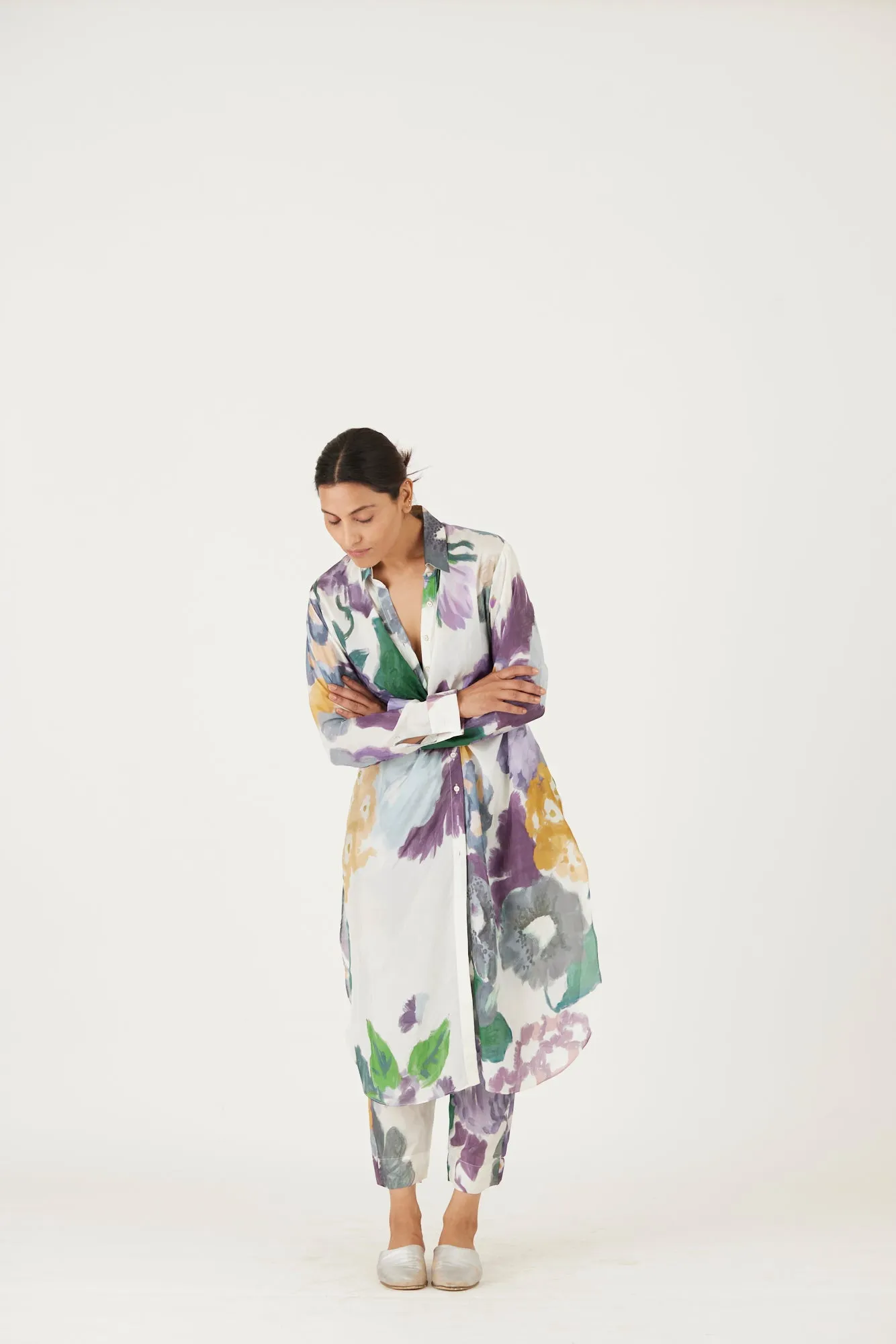 New Season Fall 24/Summer 25-Coord Set-Linen-Wrap-Mara Orange-YAMLS13-Fashion Edit Yam