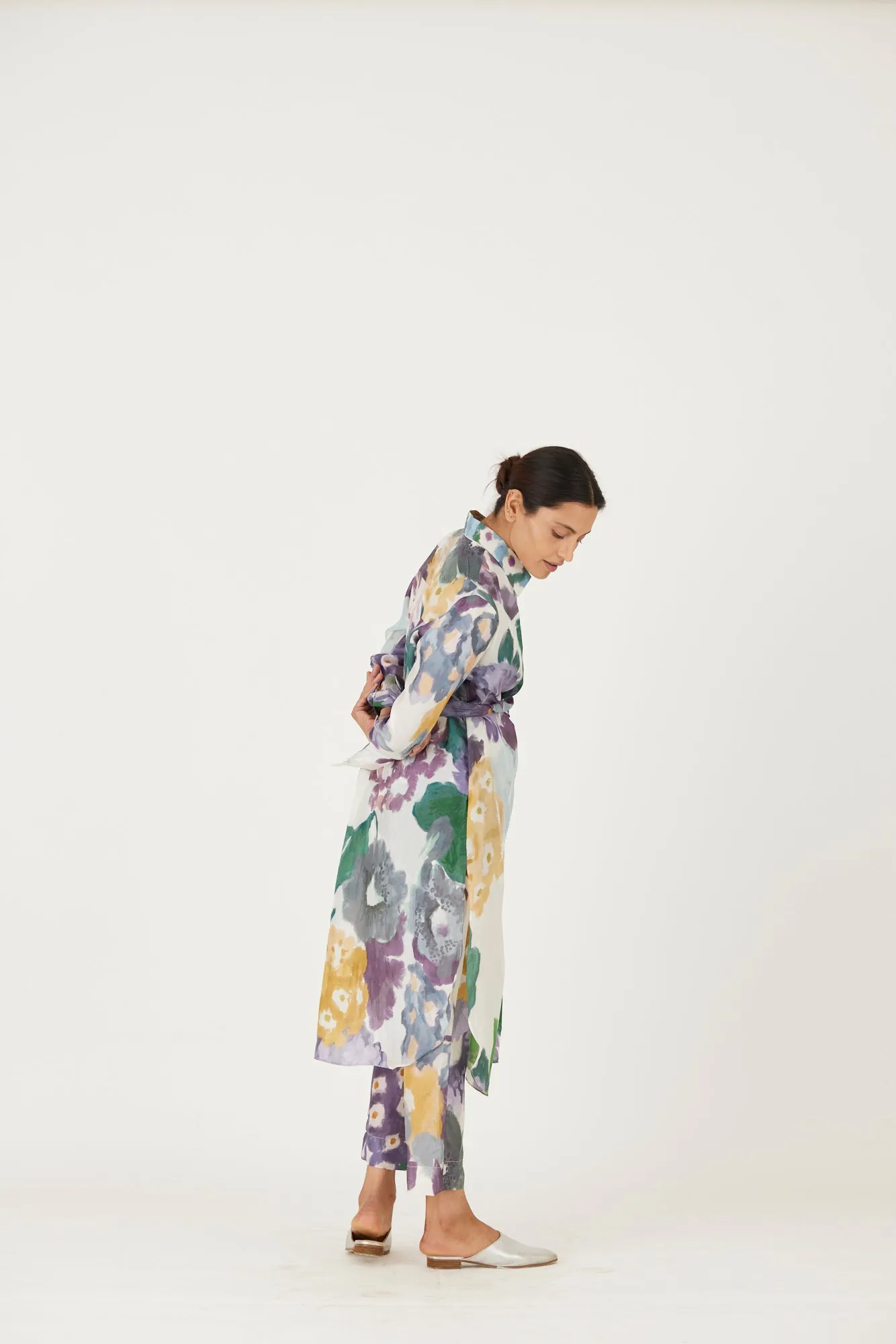 New Season Fall 24/Summer 25-Coord Set-Linen-Wrap-Mara Orange-YAMLS13-Fashion Edit Yam