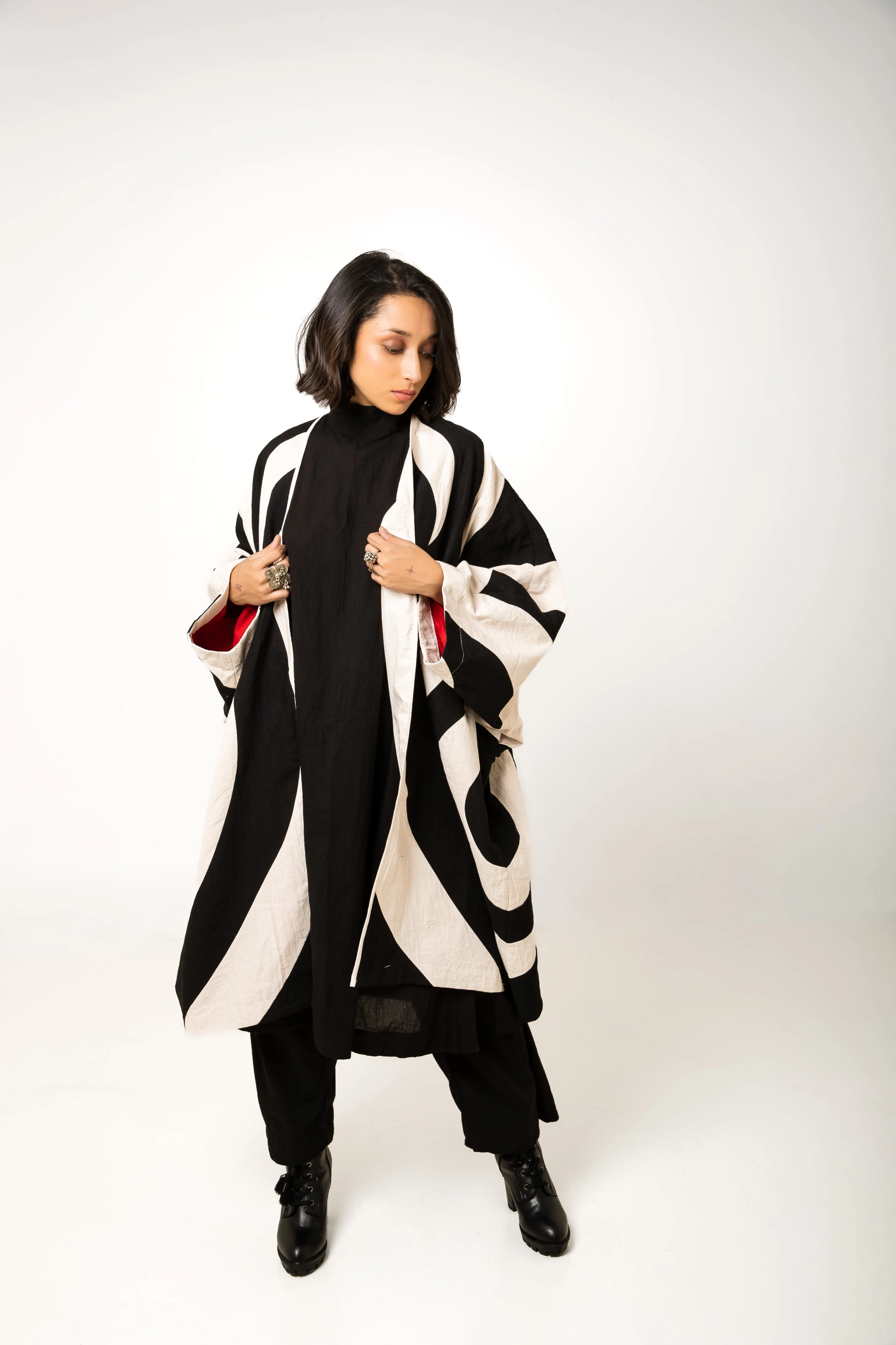 New Season Summer/Fall 2024-Pants Straight Muslin Cotton Kari Black -Ka-Sha - Fashion Edit Aseem