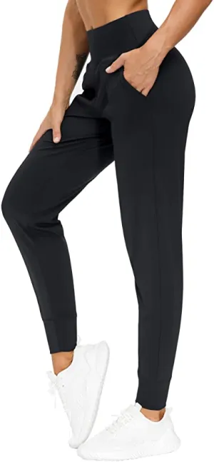 New with tags! THE GYM PEOPLE Athletic Joggers for Women with Pockets Workout Tapered Lounge Yoga Pant, Black, Sz XS!