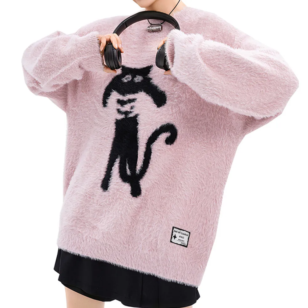 OOC' Street Abstract Caught Cat Sweater