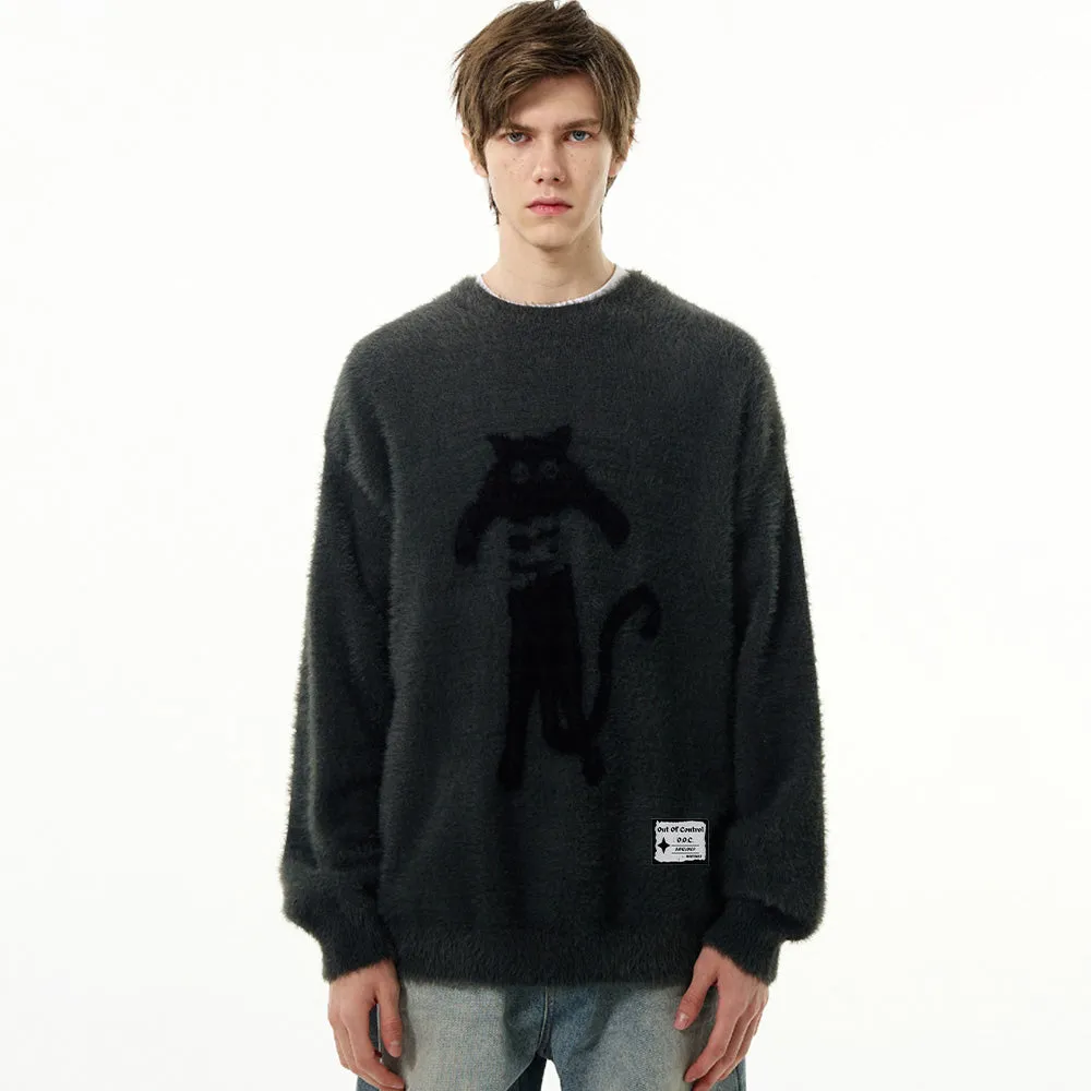 OOC' Street Abstract Caught Cat Sweater