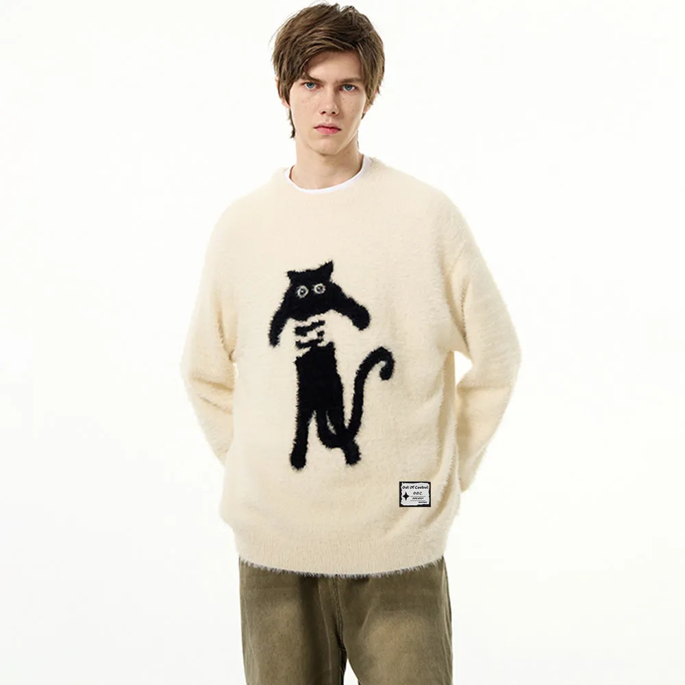 OOC' Street Abstract Caught Cat Sweater