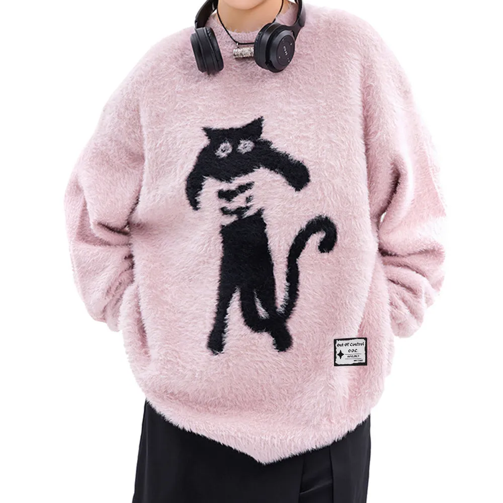 OOC' Street Abstract Caught Cat Sweater