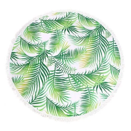 Palm Leaf Round Fringe Towel