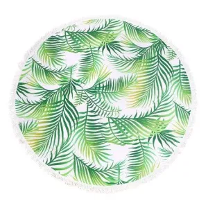 Palm Leaf Round Fringe Towel