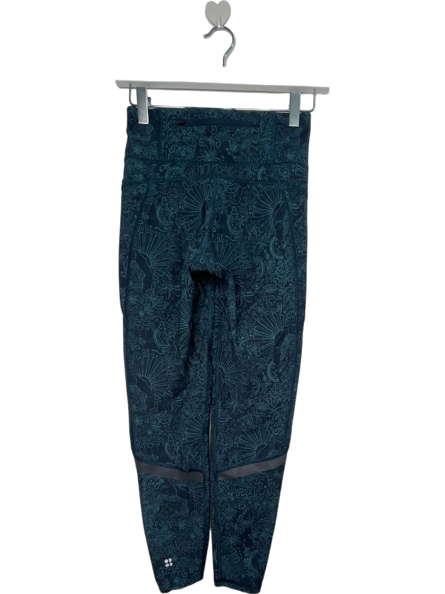 Patterned Blue High-waisted Joggers BNWT UK XS