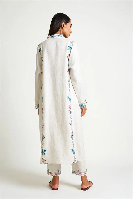 Payal Pratap   -   Rock Garden Iceplant Embroidered Kurta Pant Set (2pcs)