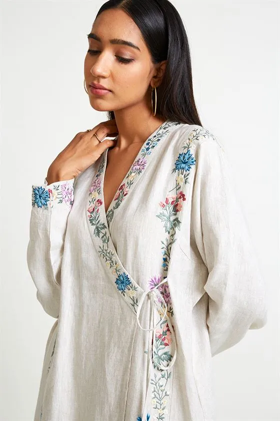 Payal Pratap   -   Rock Garden Iceplant Embroidered Kurta Pant Set (2pcs)