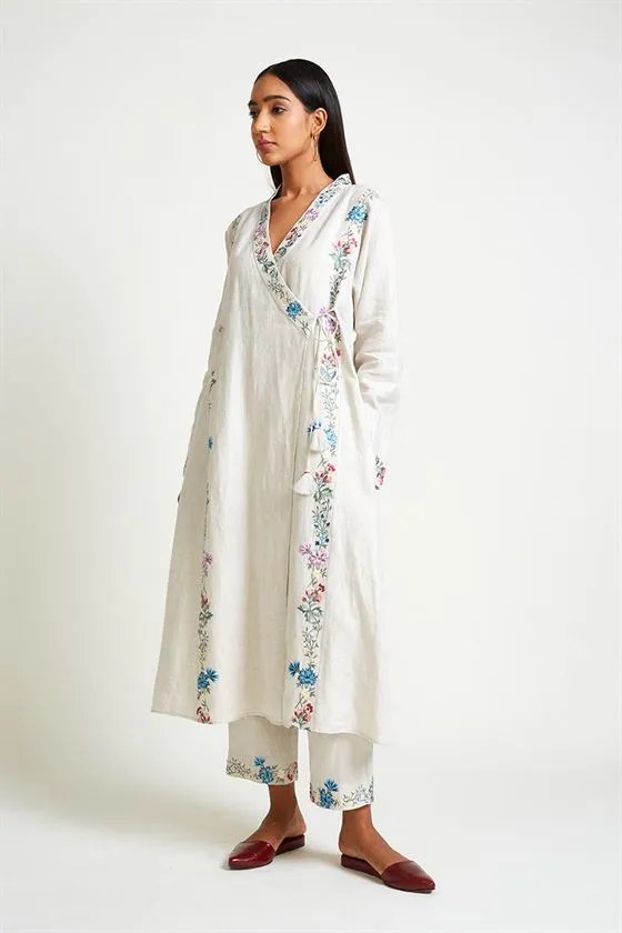 Payal Pratap   -   Rock Garden Iceplant Embroidered Kurta Pant Set (2pcs)