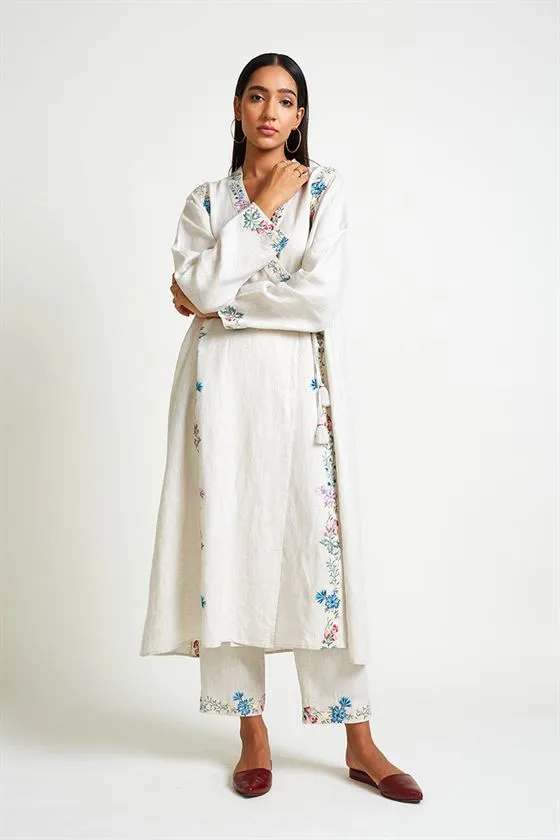 Payal Pratap   -   Rock Garden Iceplant Embroidered Kurta Pant Set (2pcs)