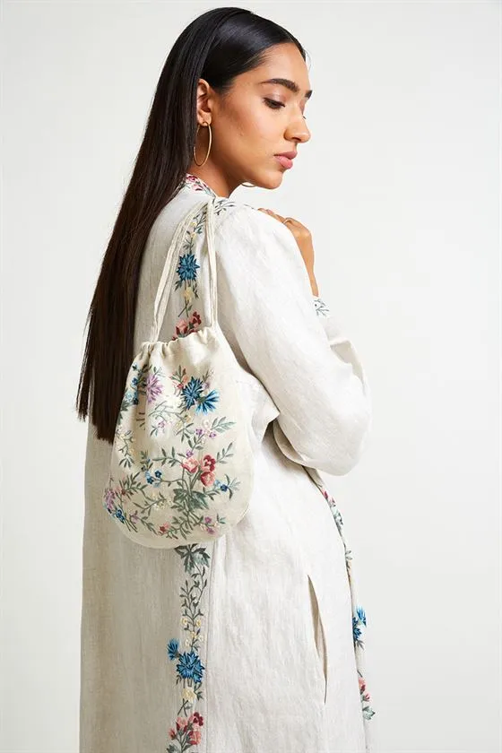Payal Pratap   -   Rock Garden Iceplant Embroidered Kurta Pant Set (2pcs)