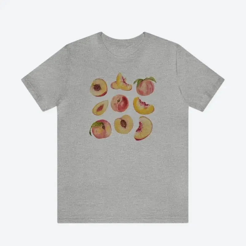 Peach Graphic Tee for a Playful Y2K Summer Look