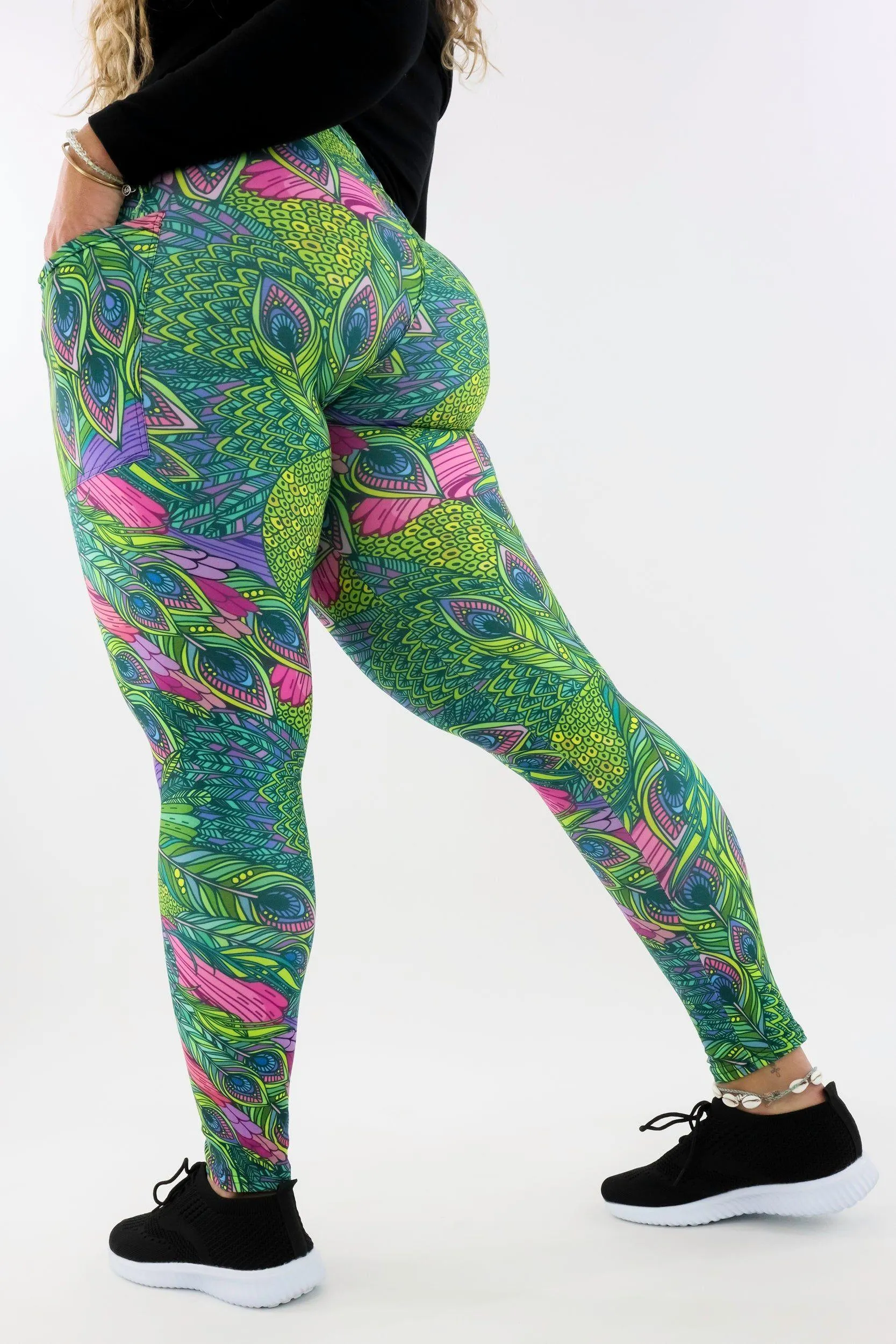 Peacock Vaunt - Casual - Regular Full Leggings - Pockets