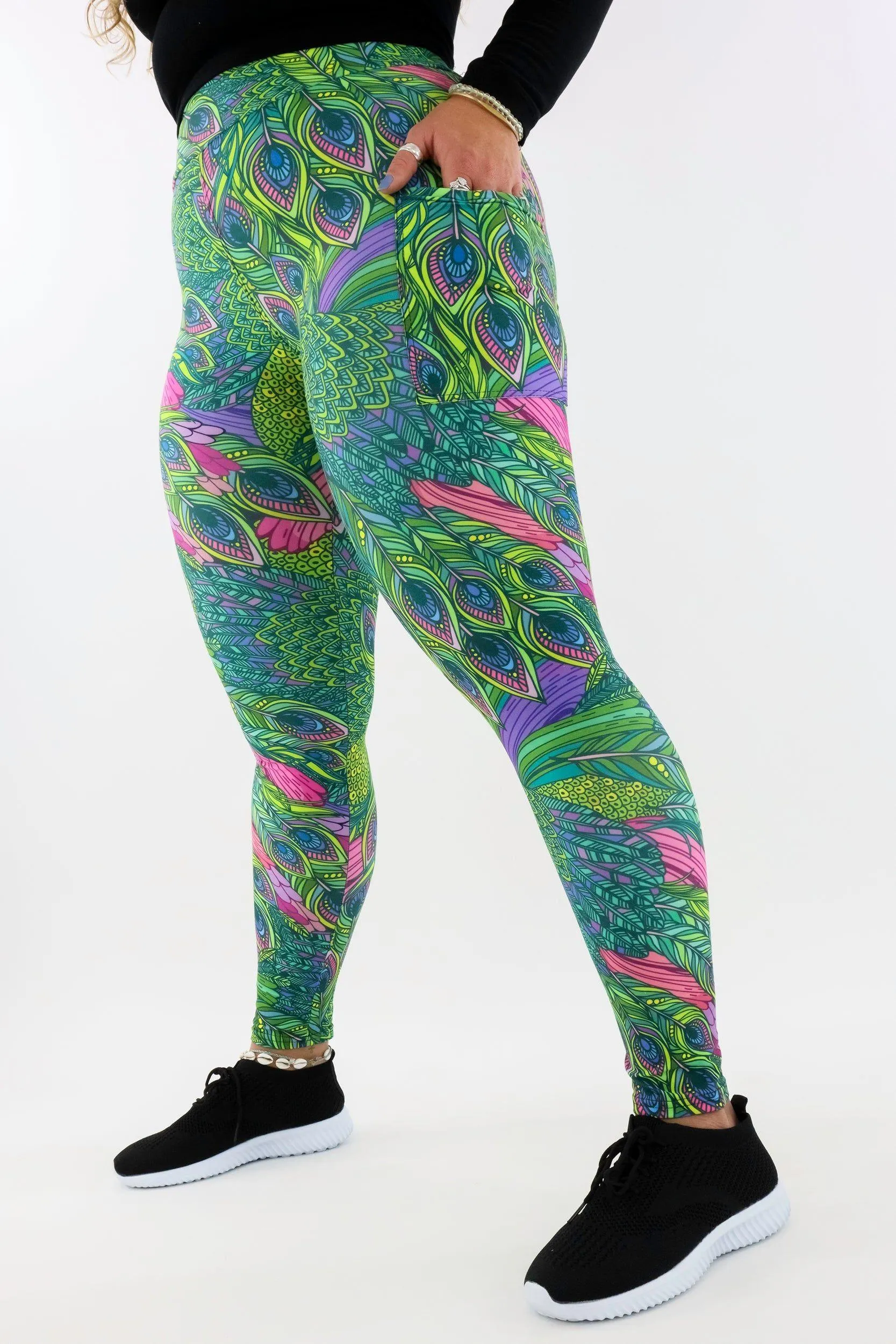Peacock Vaunt - Casual - Regular Full Leggings - Pockets