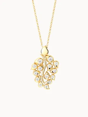 Pendant SNOWFLAKES Leaf Classic 18K yellow gold