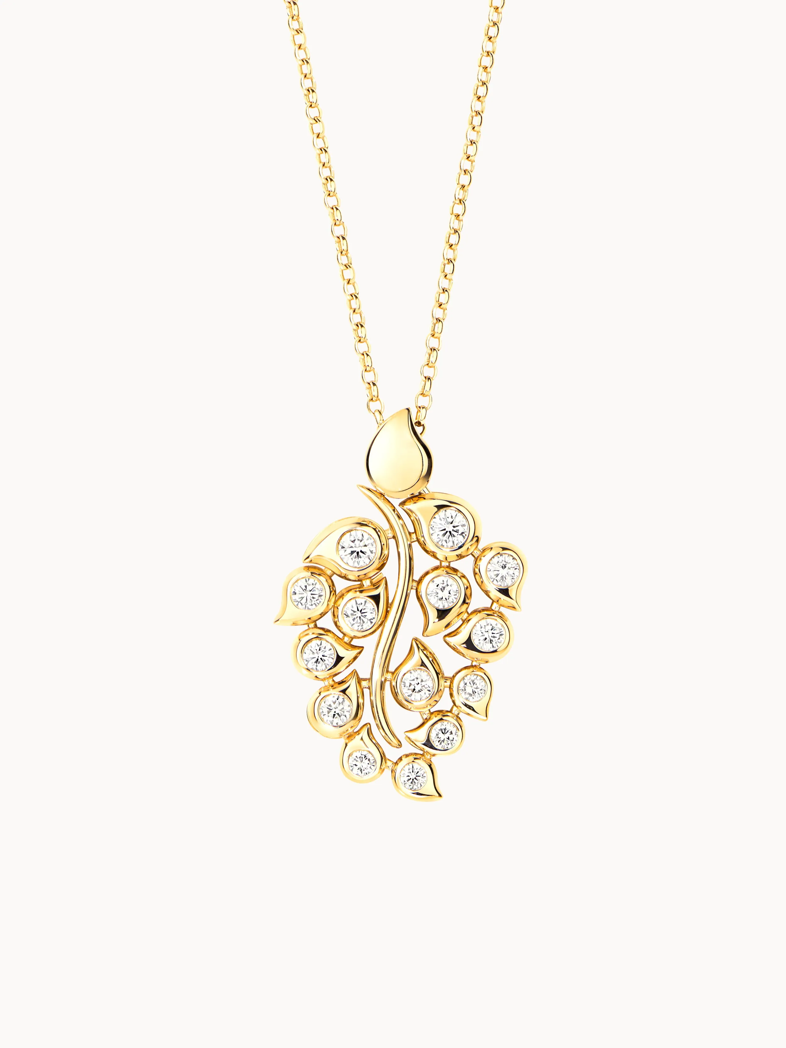 Pendant SNOWFLAKES Leaf Classic 18K yellow gold