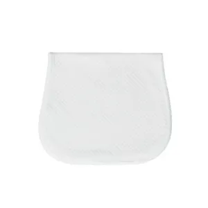 Pima Cotton Milano Baby Burp Cloth White/White