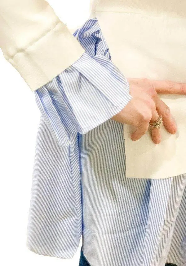 Pinny Knit Poplin Dress