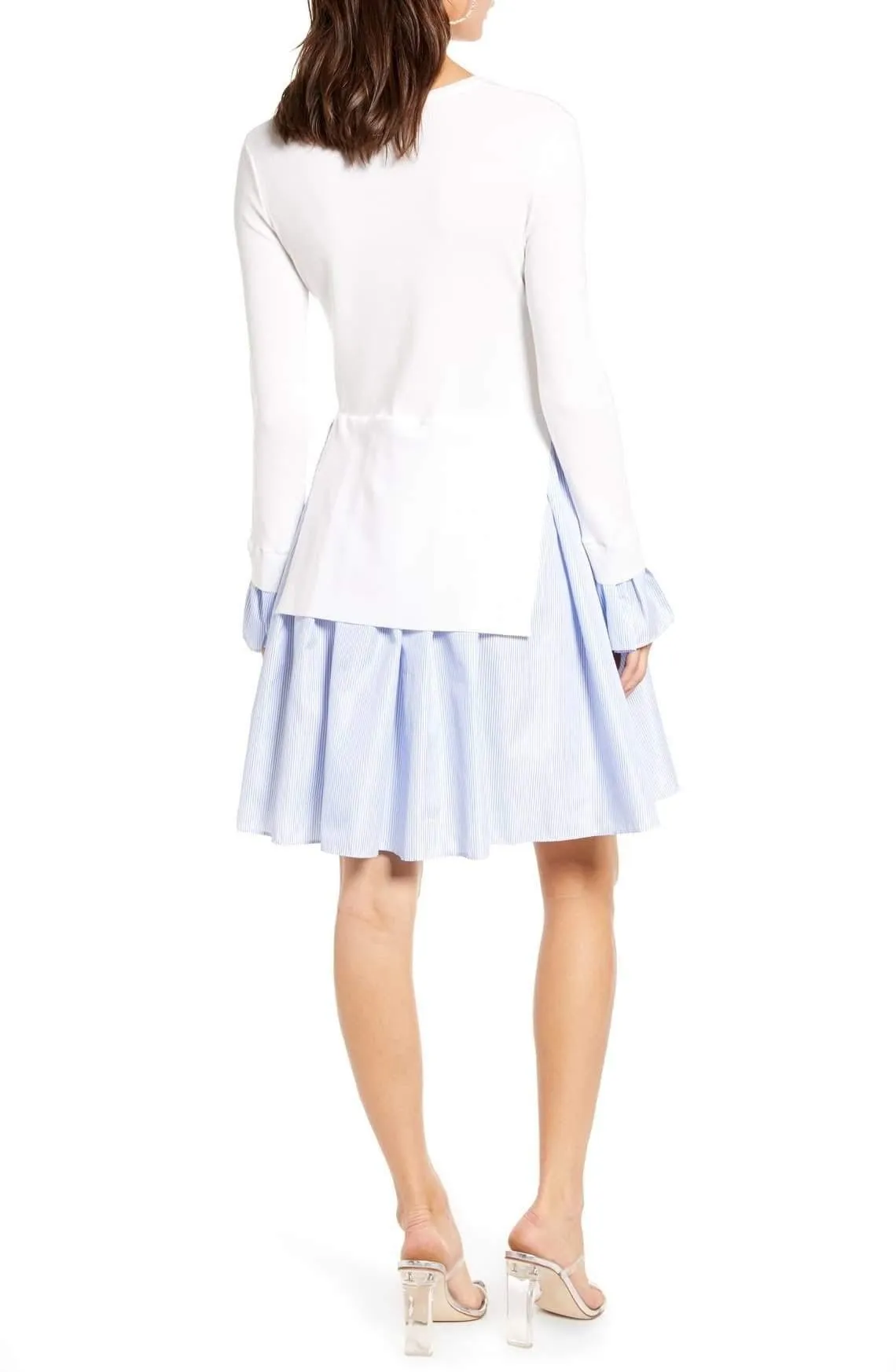 Pinny Knit Poplin Dress