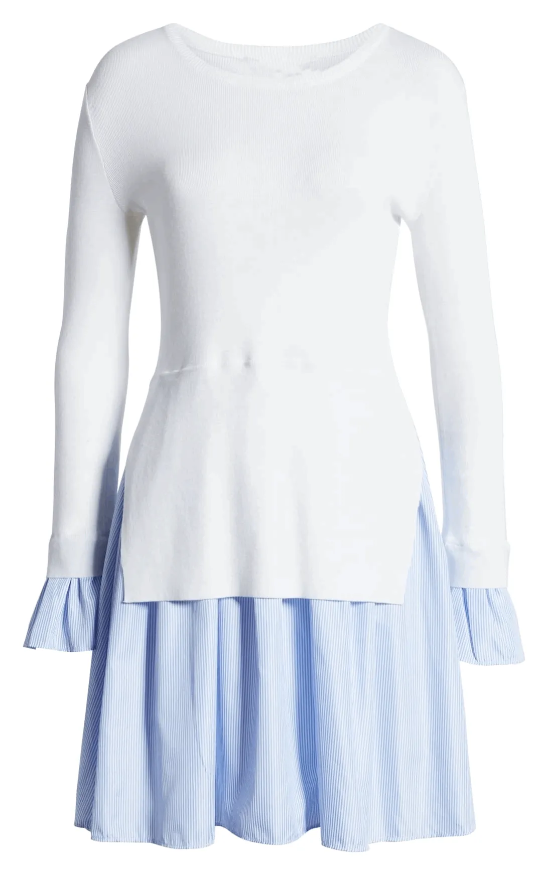 Pinny Knit Poplin Dress