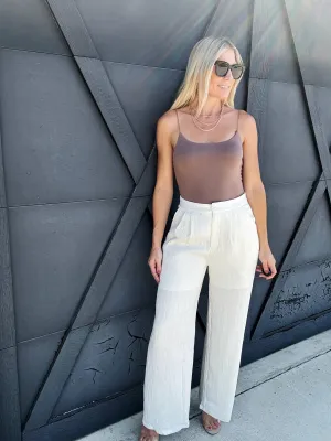 Pleat Pant In Cream