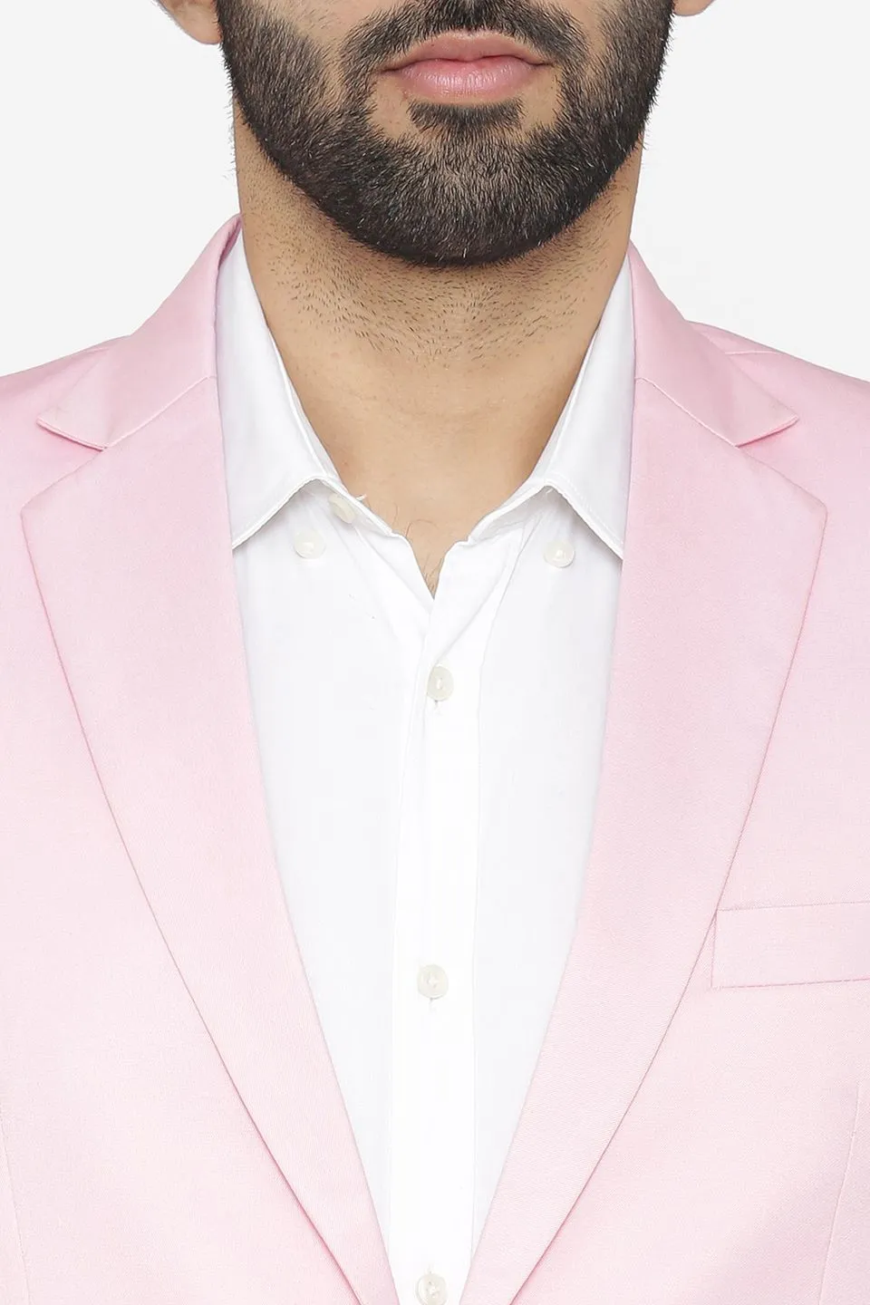 Polyester Cotton Pink Blazer
