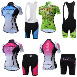 Pro 2020 woman short sleeve cycling jersey set sports outfit bike clothing kit mtb maillot cyclist bicycle clothes uniforme wear