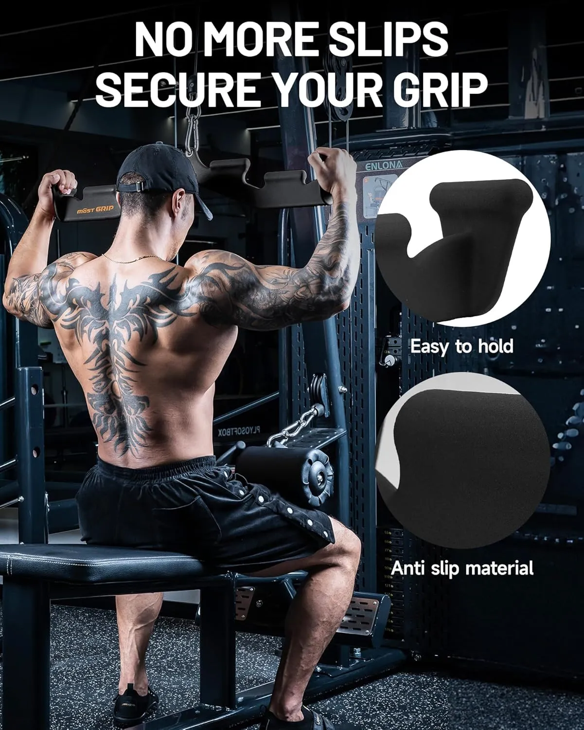 Pull Down Bar with 6 Ergonomic Handles