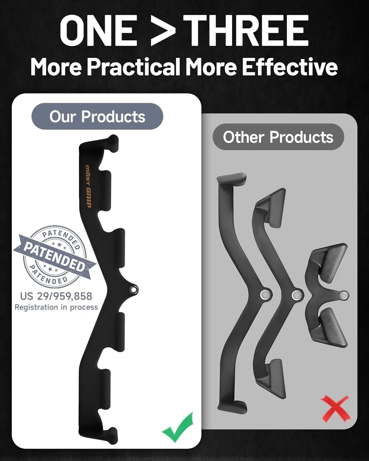 Pull Down Bar with 6 Ergonomic Handles