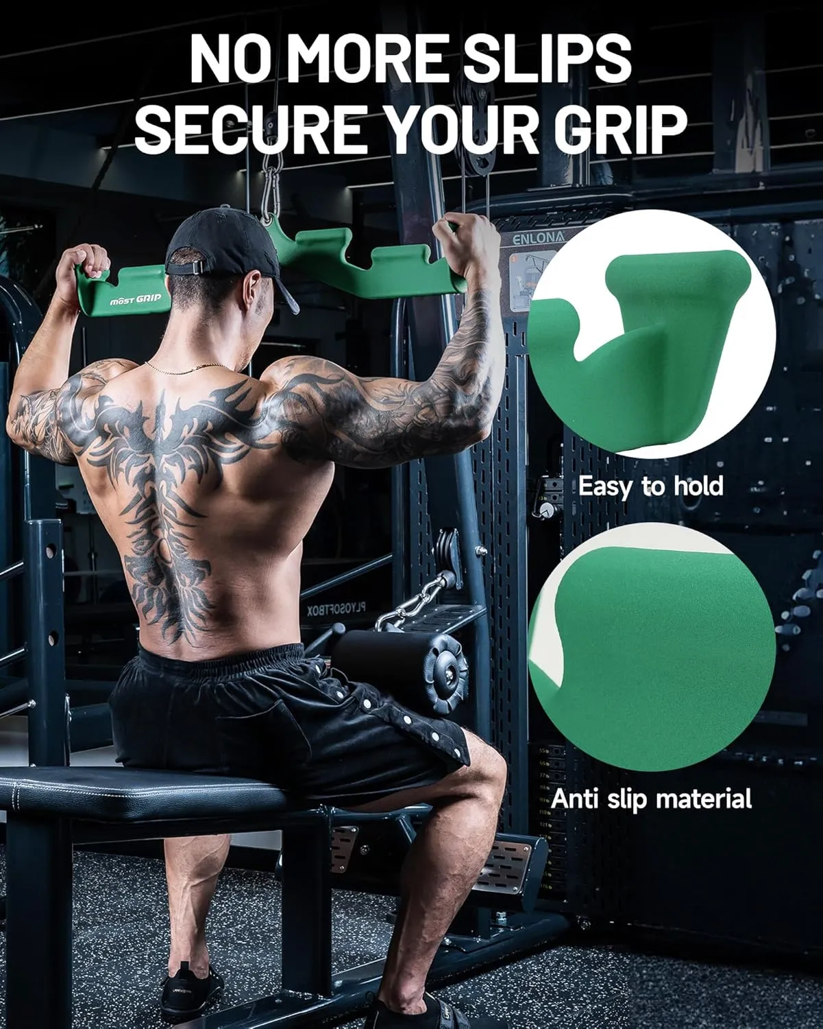 Pull Down Bar with 6 Ergonomic Handles