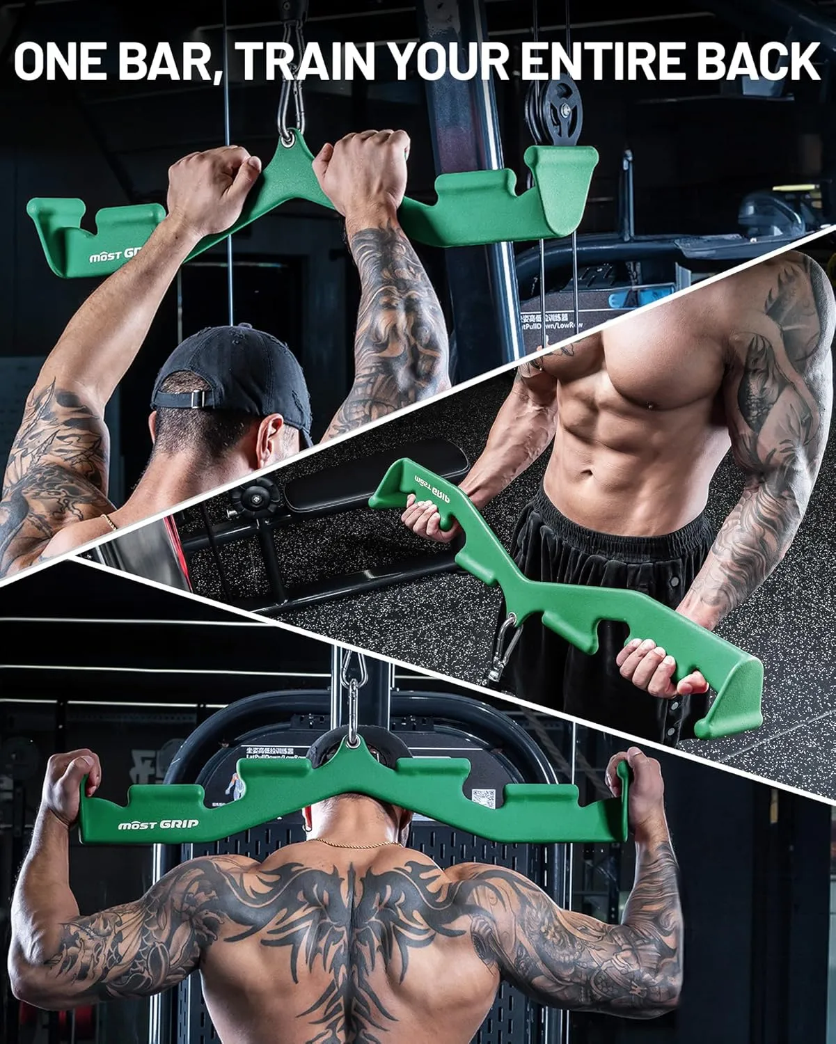 Pull Down Bar with 6 Ergonomic Handles