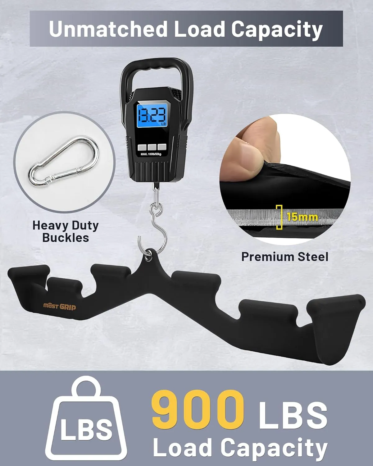 Pull Down Bar with 6 Ergonomic Handles