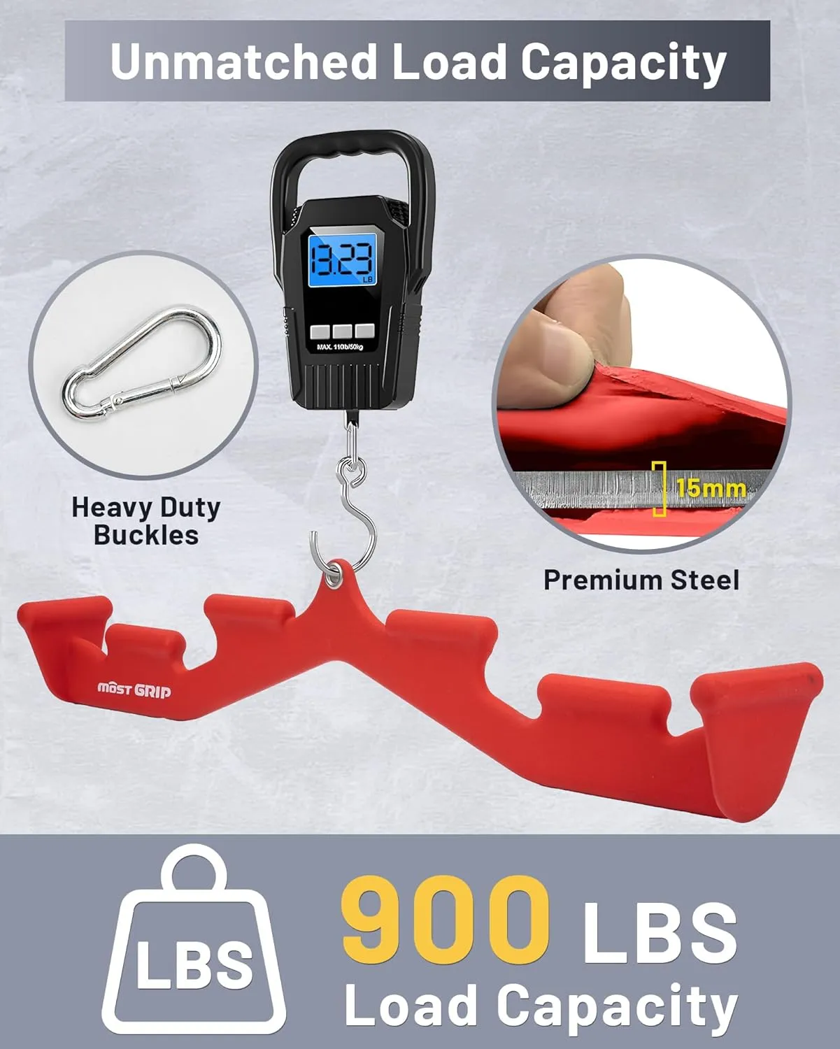Pull Down Bar with 6 Ergonomic Handles