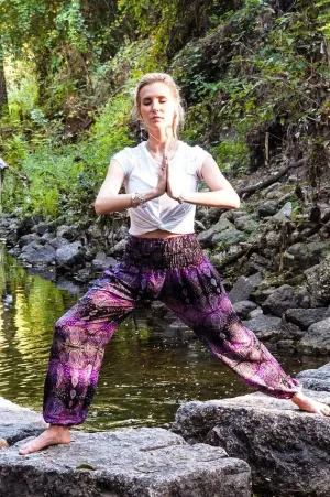 Purple Paisley Women's Boho Pants
