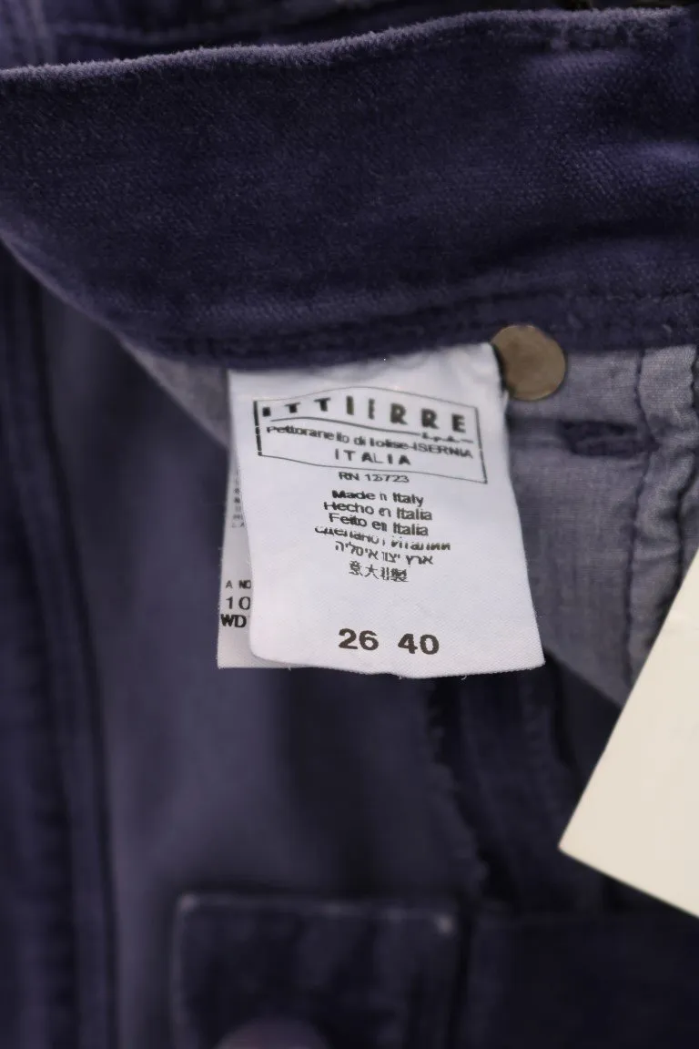 Purple Regular Fit Stretch Casual Jeans