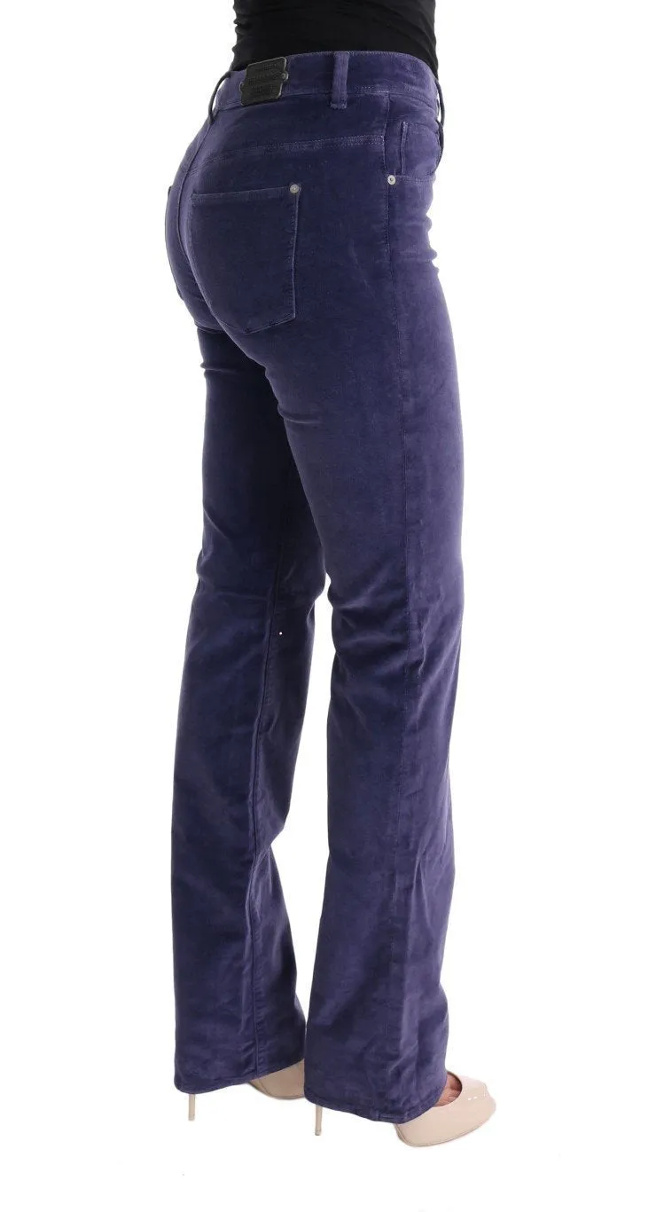 Purple Regular Fit Stretch Casual Jeans