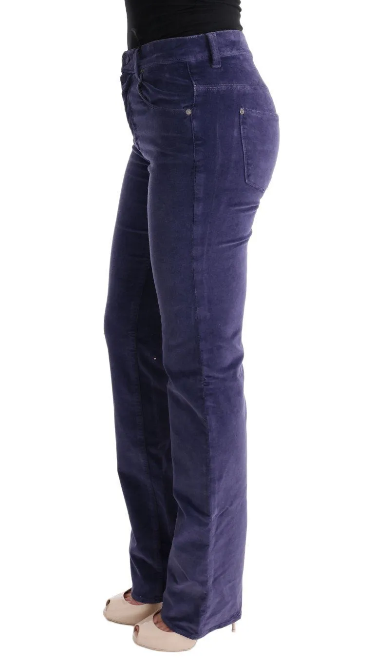 Purple Regular Fit Stretch Casual Jeans