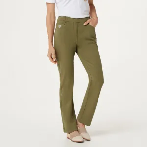 Quacker Factory Plus Tall DreamJeannes Pull On Straight Leg Pants