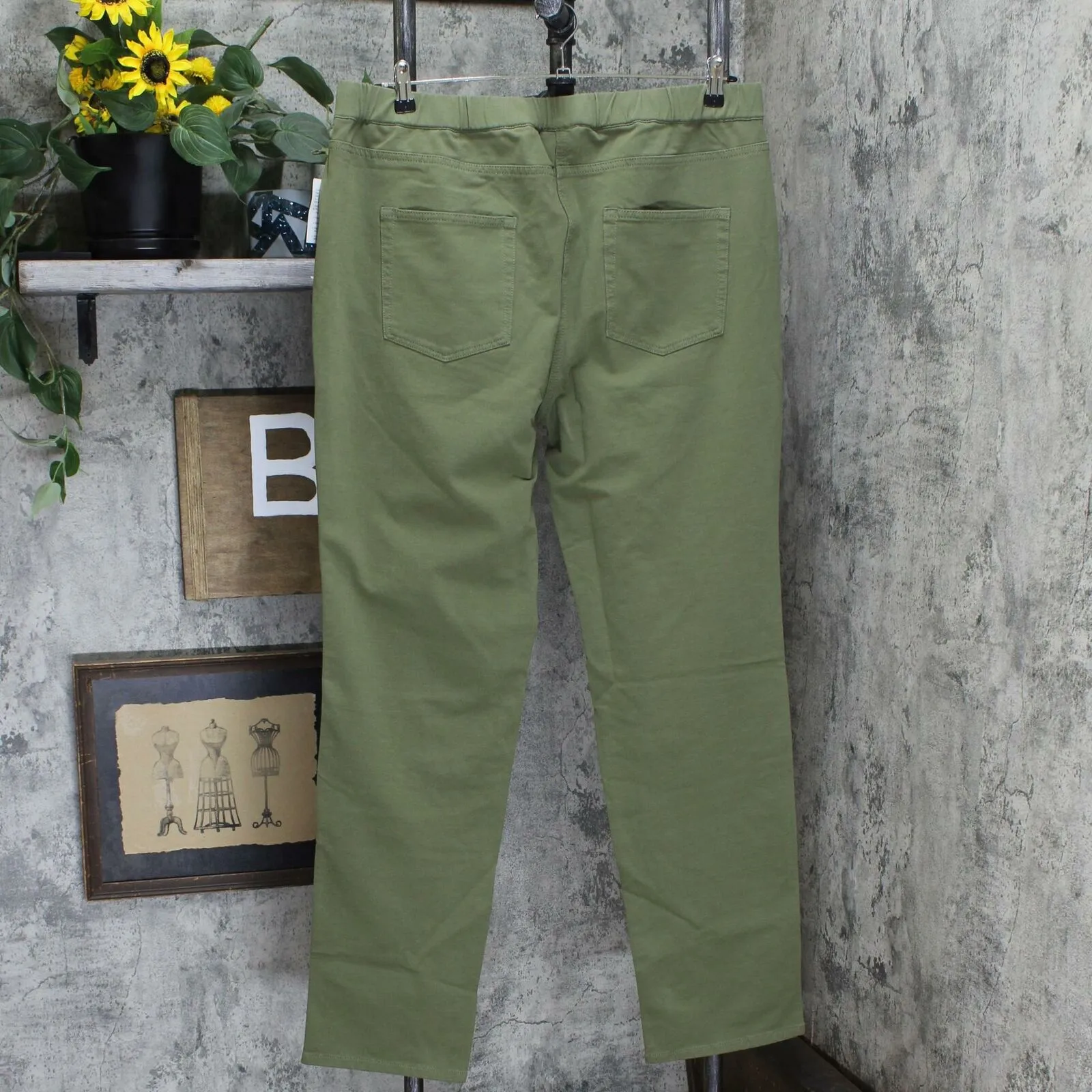Quacker Factory Plus Tall DreamJeannes Pull On Straight Leg Pants