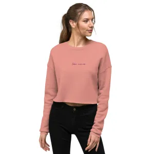 "Lake Norman- BURGUNDY" Crop Sweatshirt