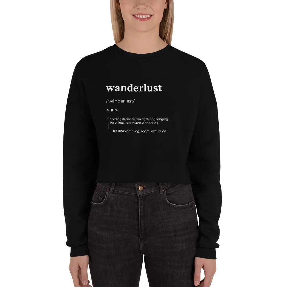 "Wanderlust" Crop Sweatshirt