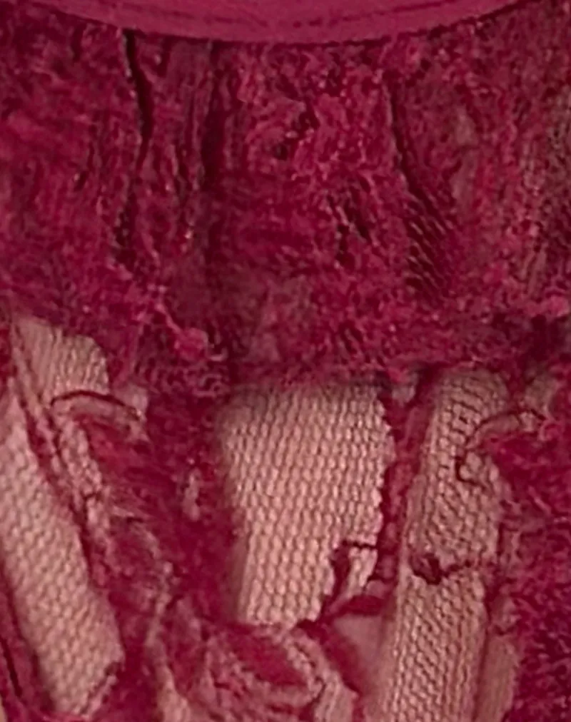 Rani Thong in Lace Burgundy
