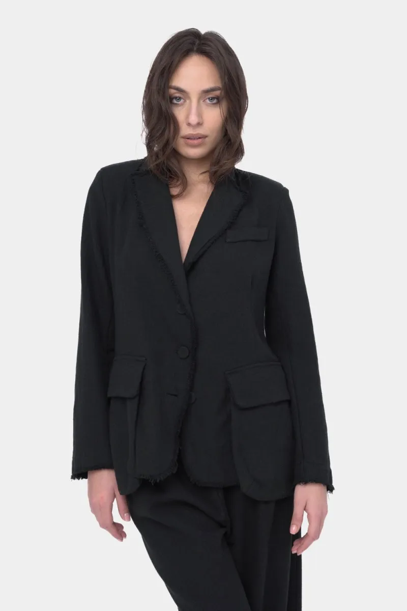 Raw Edge Blazer Jacket
