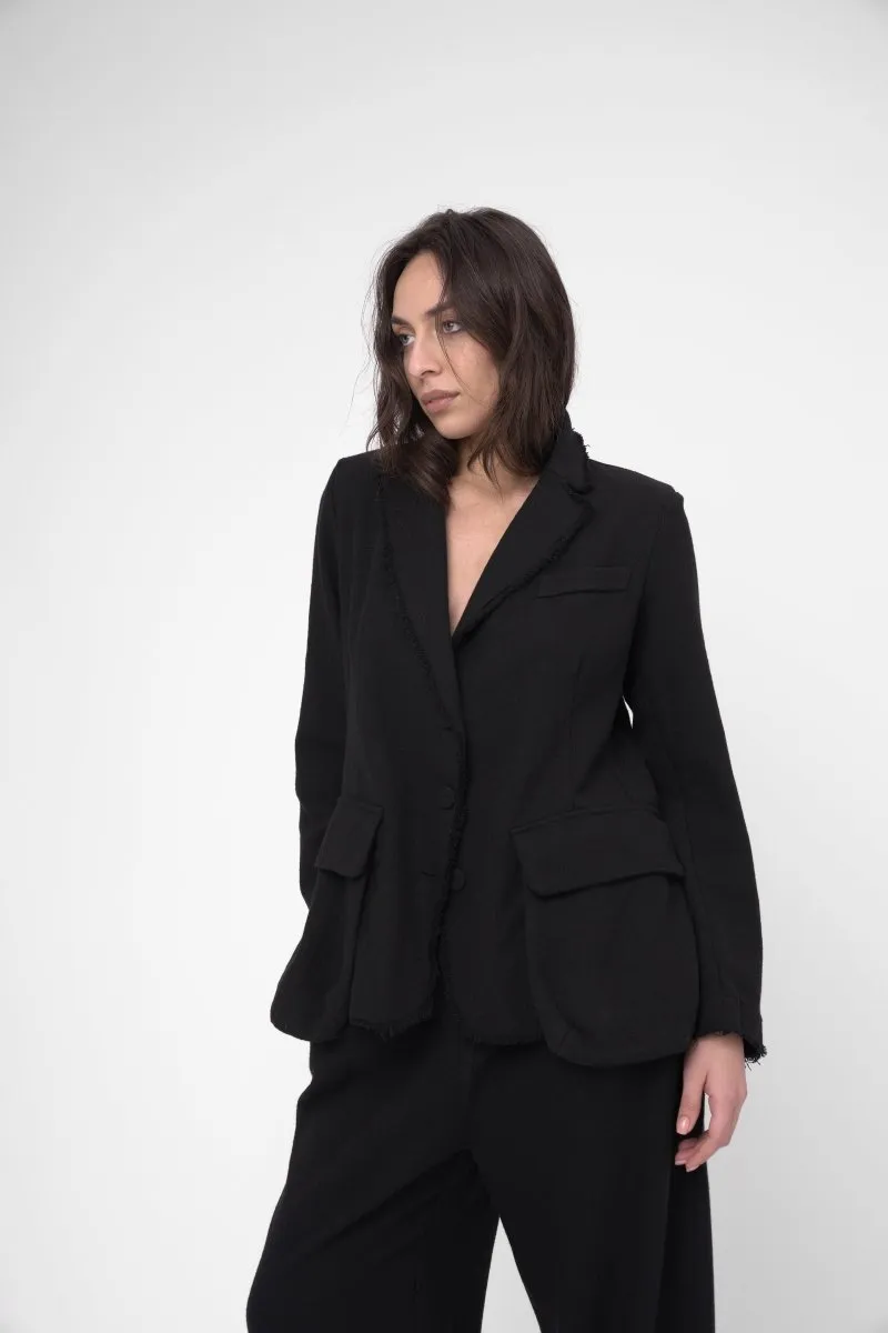 Raw Edge Blazer Jacket
