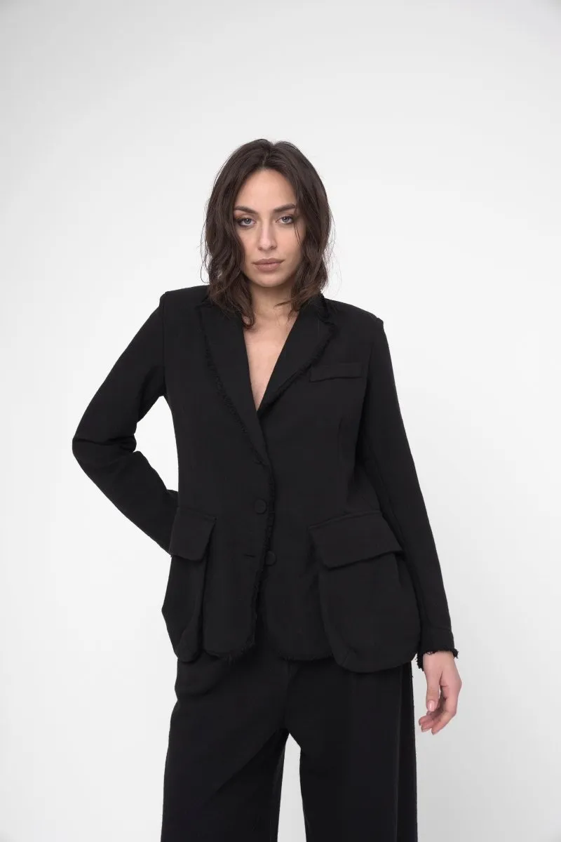 Raw Edge Blazer Jacket