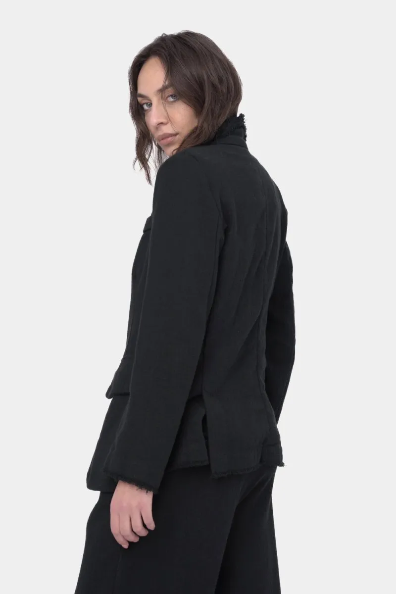 Raw Edge Blazer Jacket